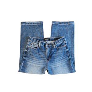 Judy Blue High-Rise Distressed Cropped Wide Leg Jeans Size: 11/30